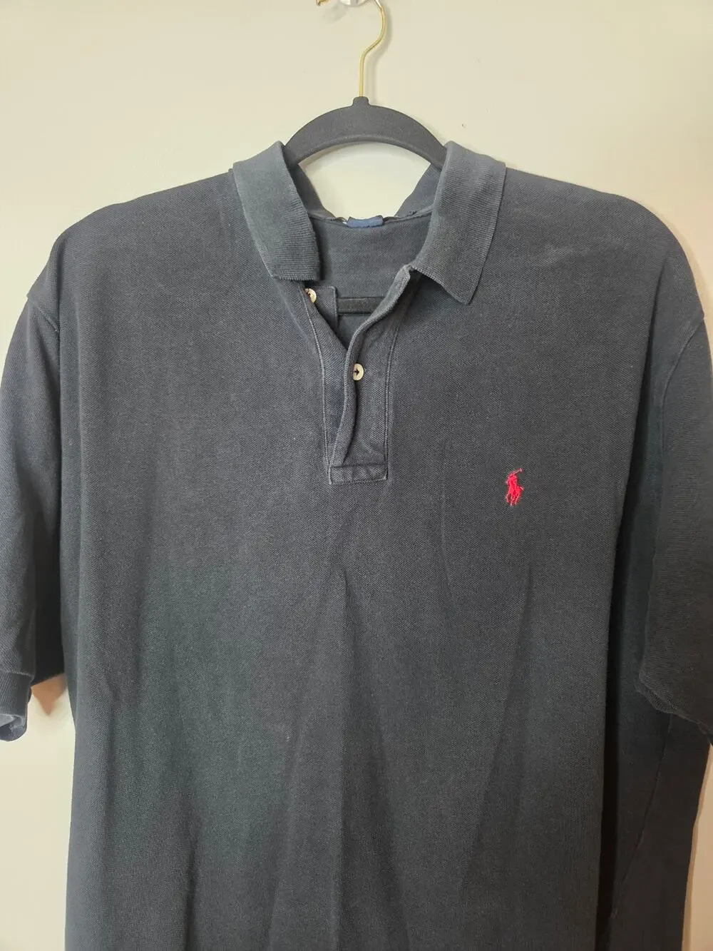 Polo Ralph Lauren Mens Size XL Black Banded Short Sleeve Polo